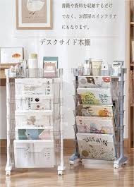 スリム5段クリア本棚