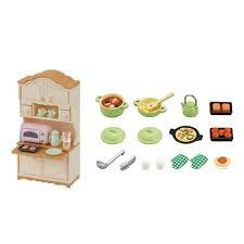シルバニアファミリー 食器棚・トースターセット & 料理セット【セット買い】