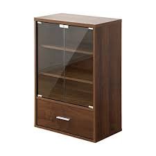 収納家具【DEALS】引出付きガラスキャビネット