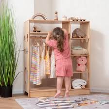 自然木製モンテッソーリ子供部屋の家具